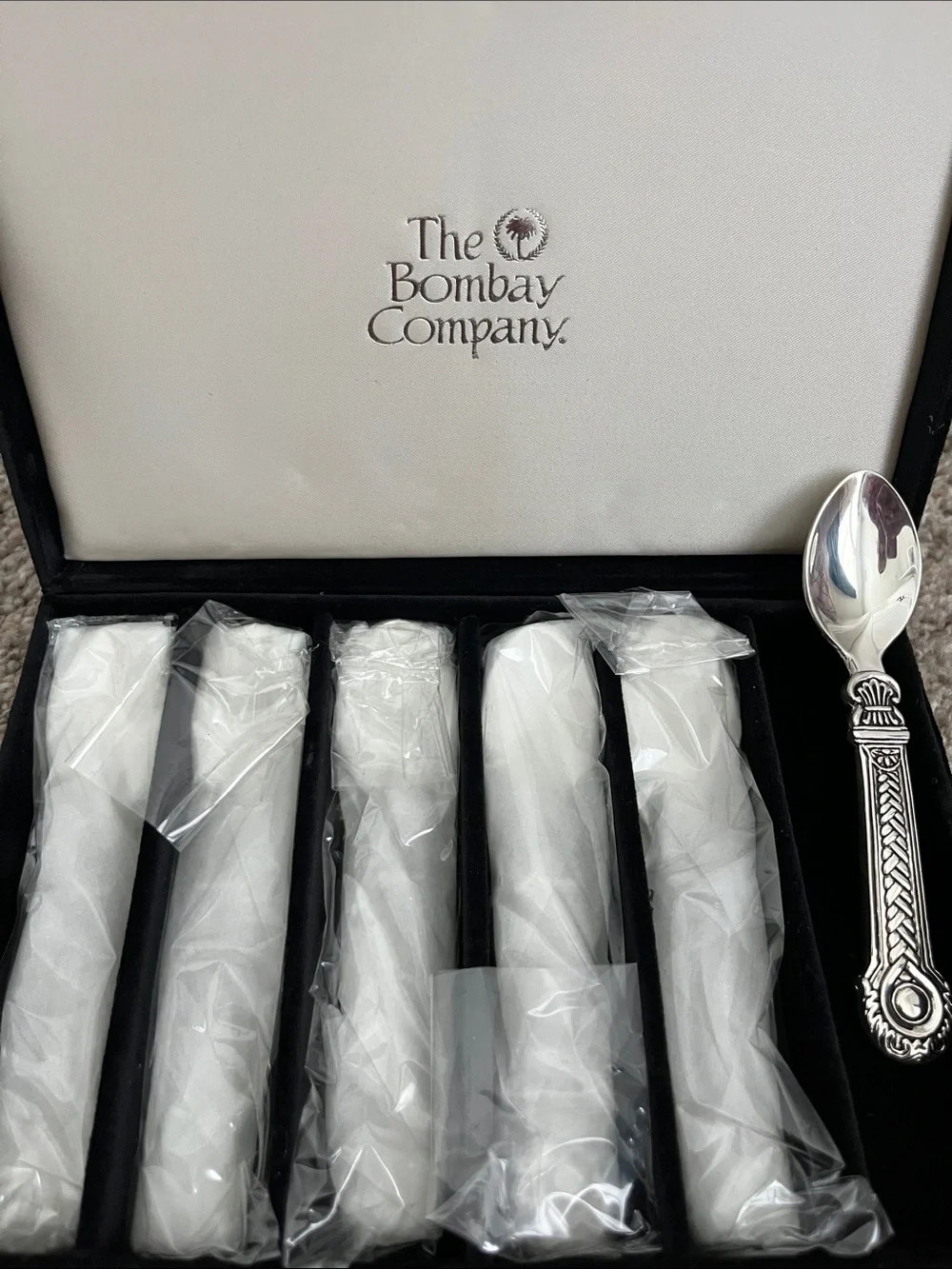 The Bombay Company Silver-Plate Ornate Serving Spoon - Silver Finish